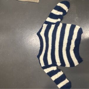 Striped Navy and White Kids Sweater